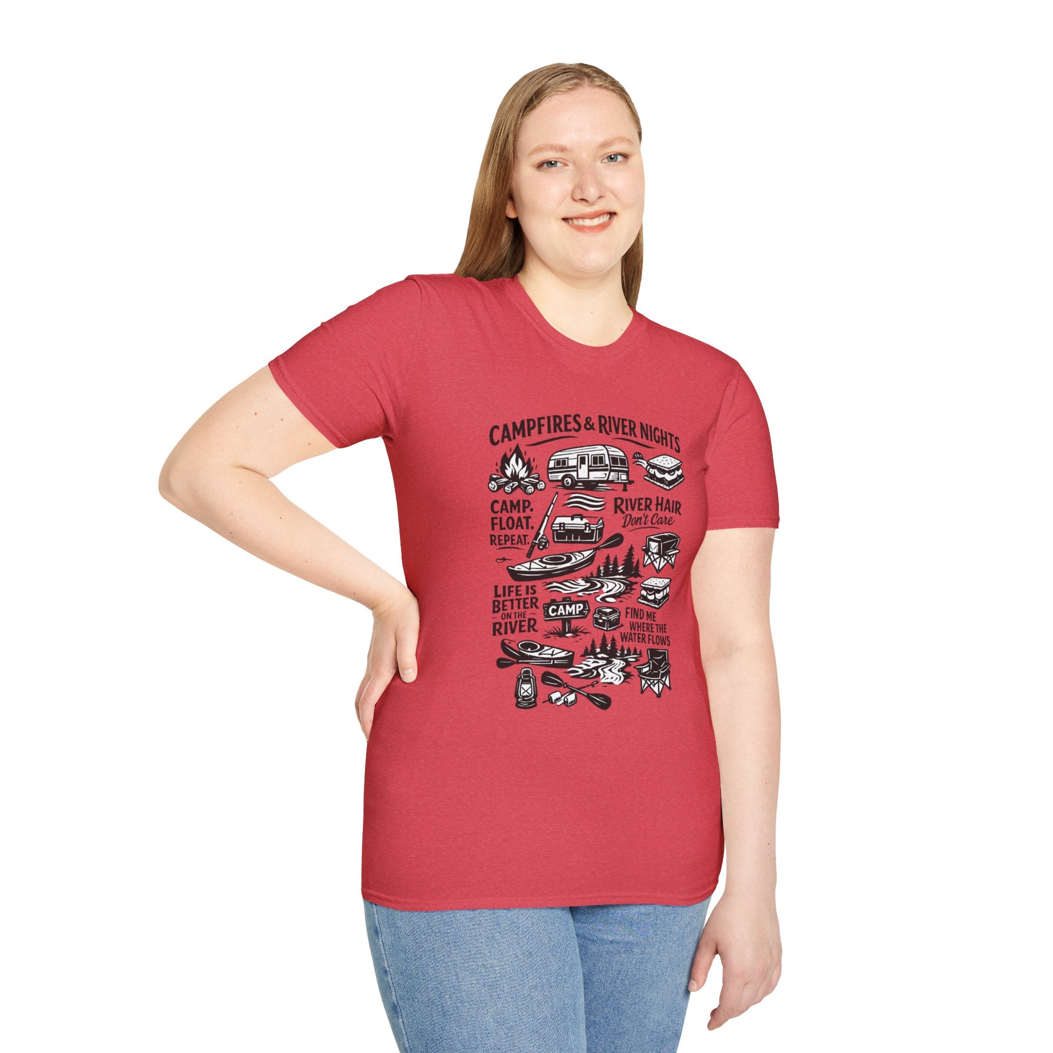 Camping on the River Shirt – Float Trip Graphic Tee – Outdoorsy Camping T‑Shirt