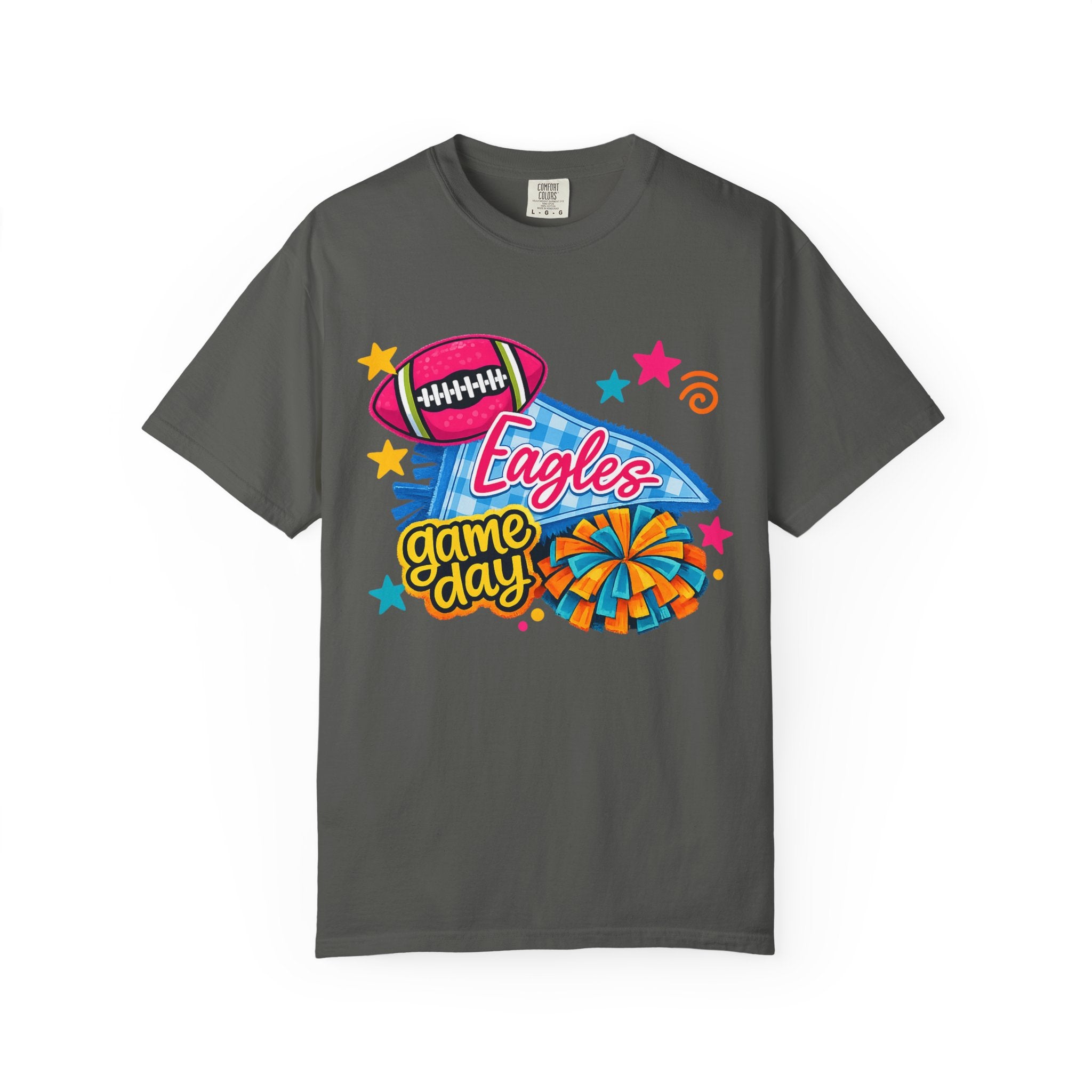 Adult Colorful Eagles Game Day T-Shirt — Football & Cheer Graphic Tee