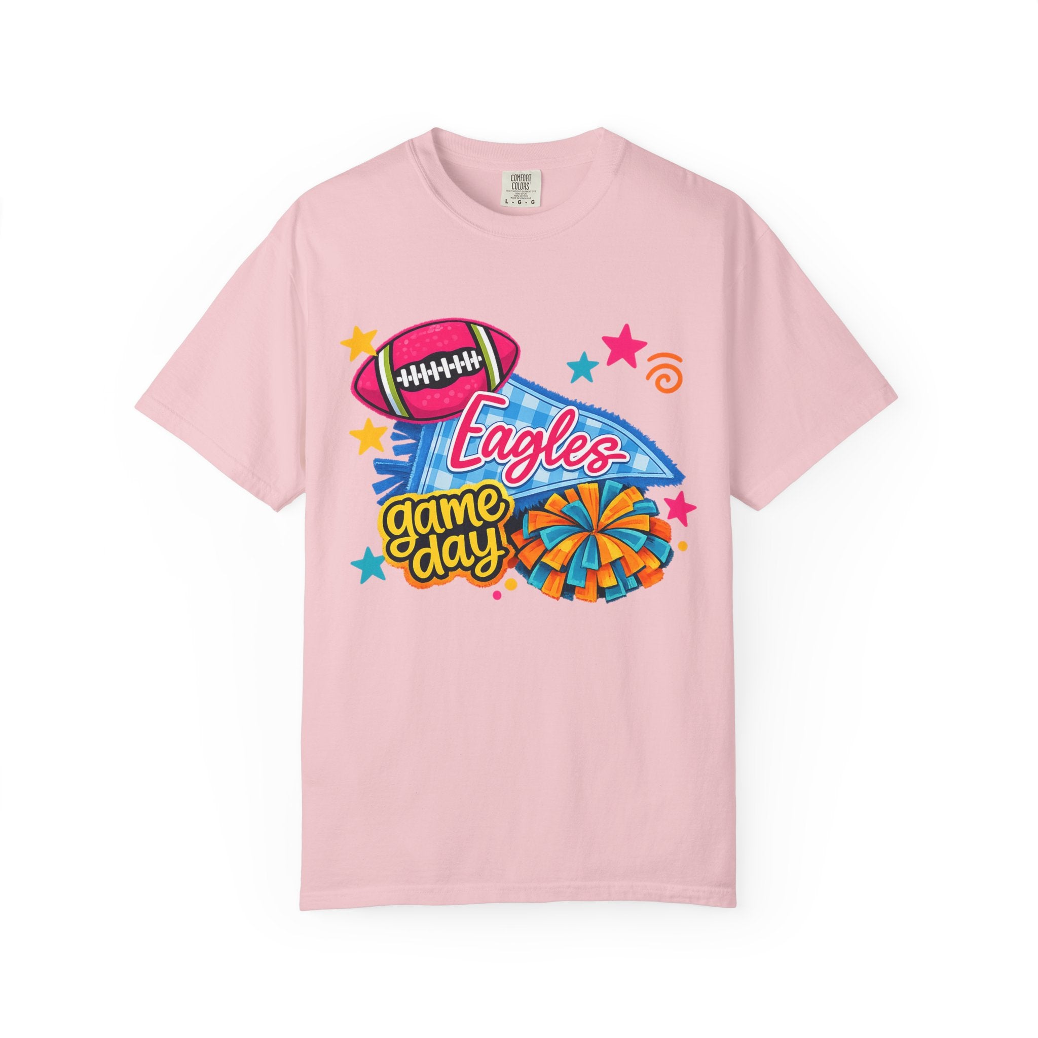 Adult Colorful Eagles Game Day T-Shirt — Football & Cheer Graphic Tee