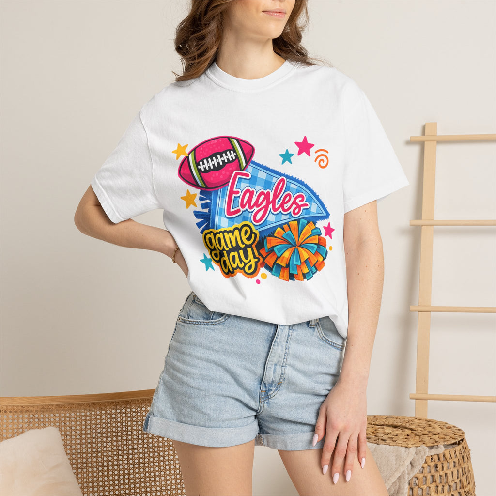 Adult Colorful Eagles Game Day T-Shirt — Football & Cheer Graphic Tee