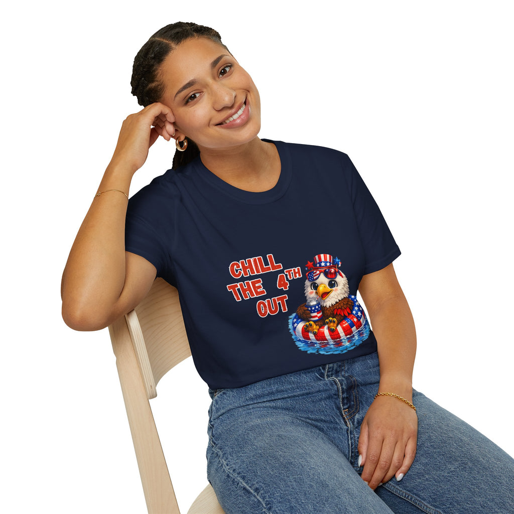Chill the 4th Out Shirt – Funny Patriotic Eagle Tee – 4th of July Graphic T‑Shirt