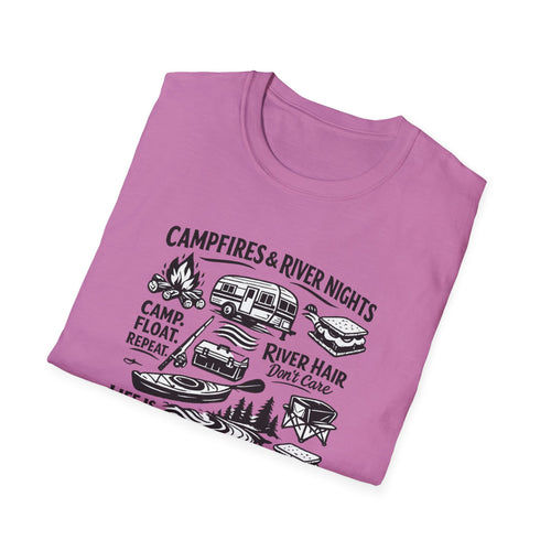 Camping on the River Shirt – Float Trip Graphic Tee – Outdoorsy Camping T‑Shirt