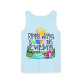 Ripple Waves Sunrays River Days Tank Top – Colorful Summer River Graphic – Comfort Colors® 9360