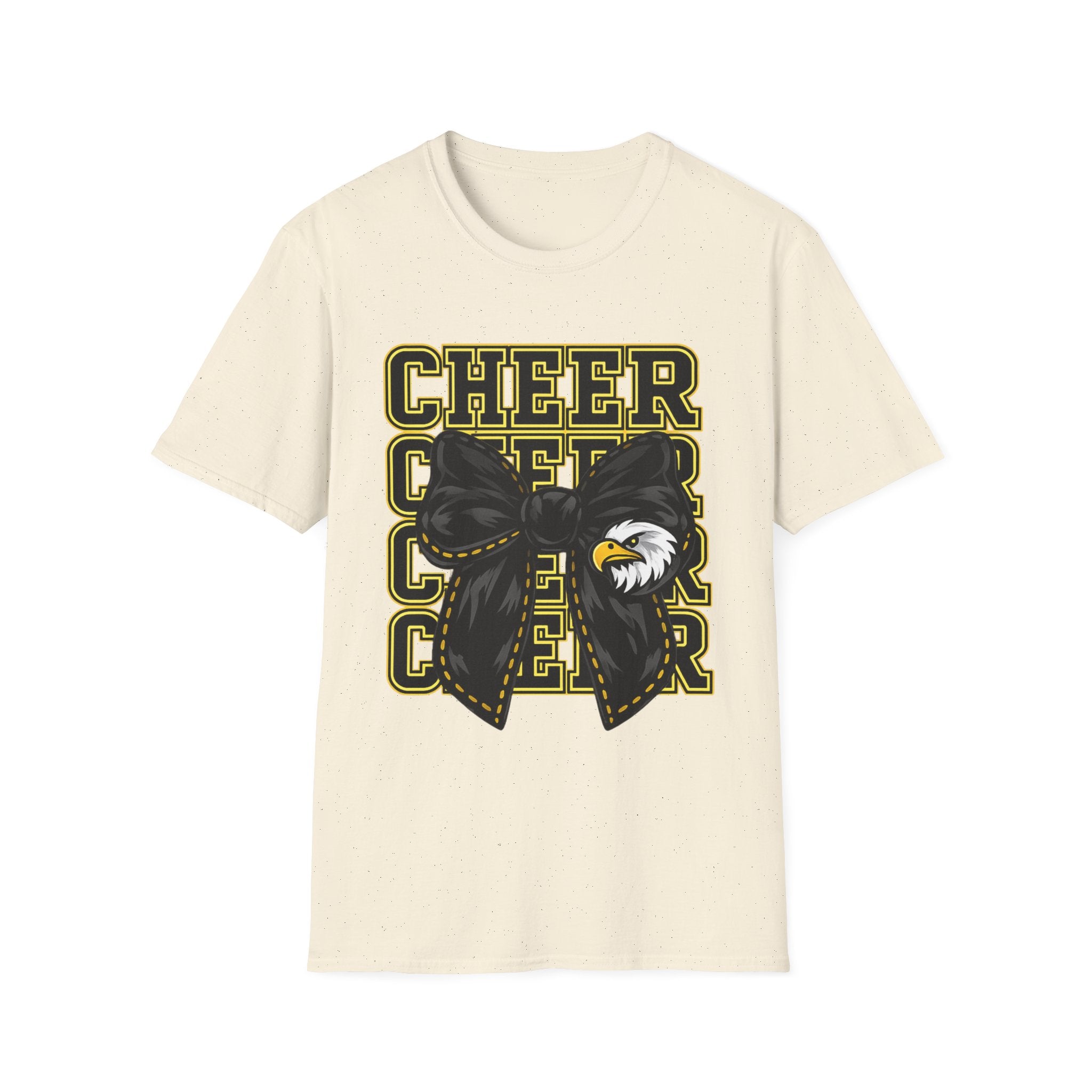 Adult Eagles CHEER Bow T‑Shirt — Vintage Mascot Graphic Tee