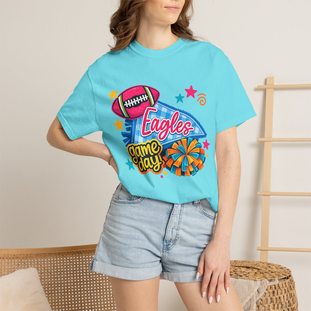 Adult Colorful Eagles Game Day T-Shirt — Football & Cheer Graphic Tee