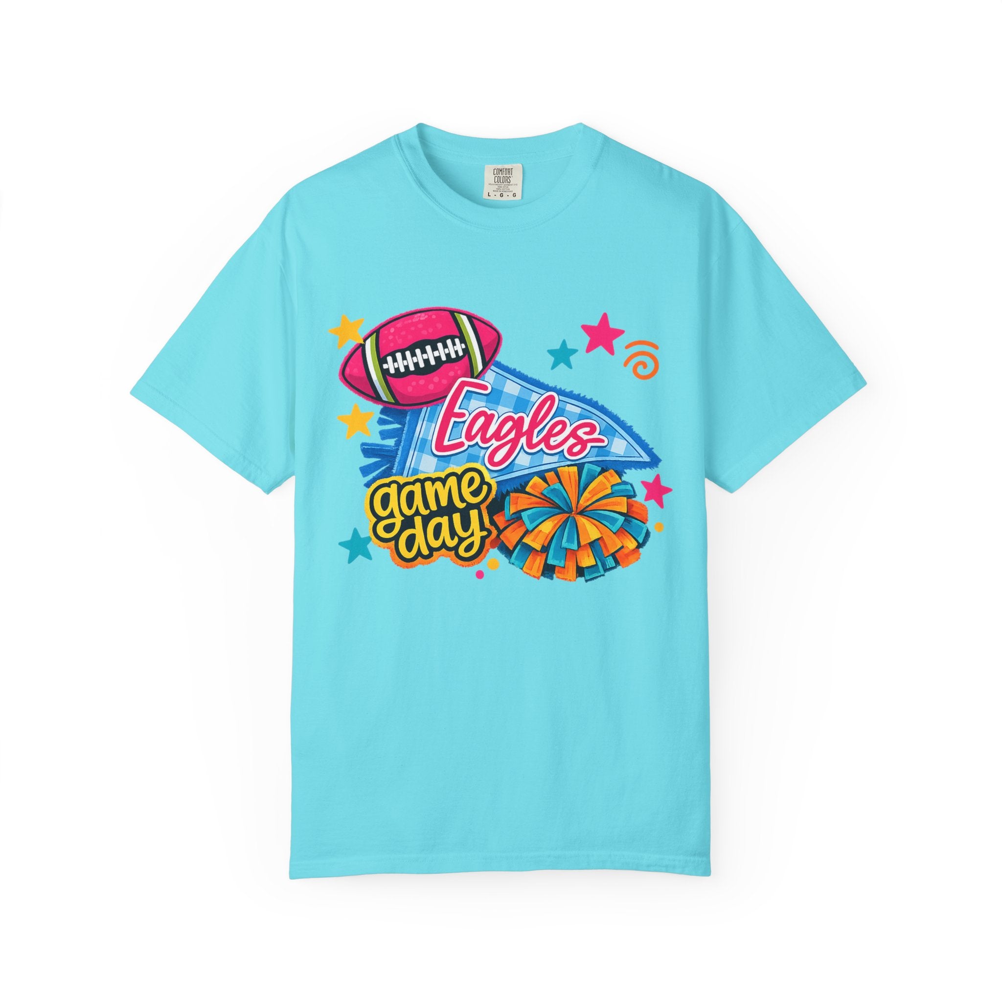 Adult Colorful Eagles Game Day T-Shirt — Football & Cheer Graphic Tee