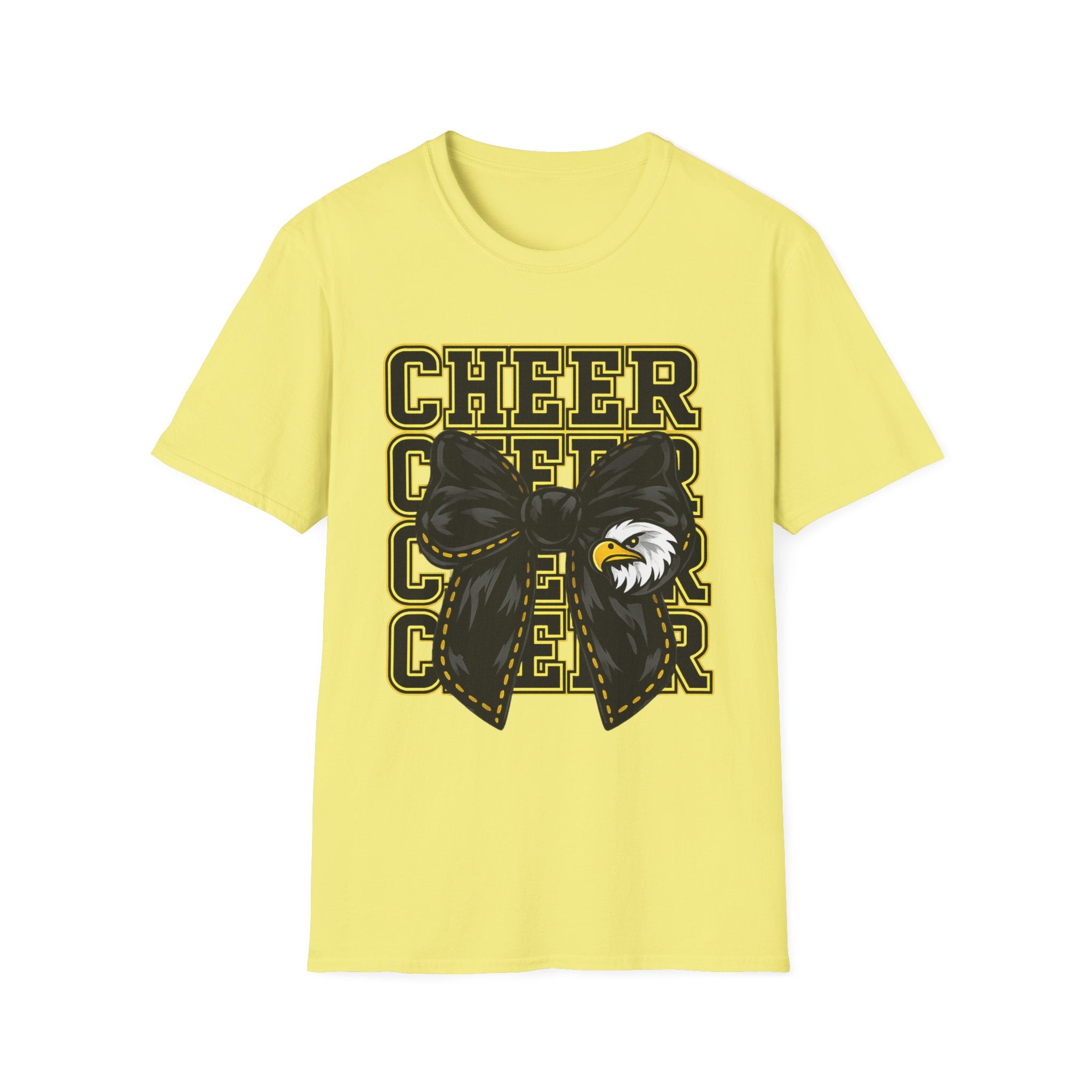 Adult Eagles CHEER Bow T‑Shirt — Vintage Mascot Graphic Tee