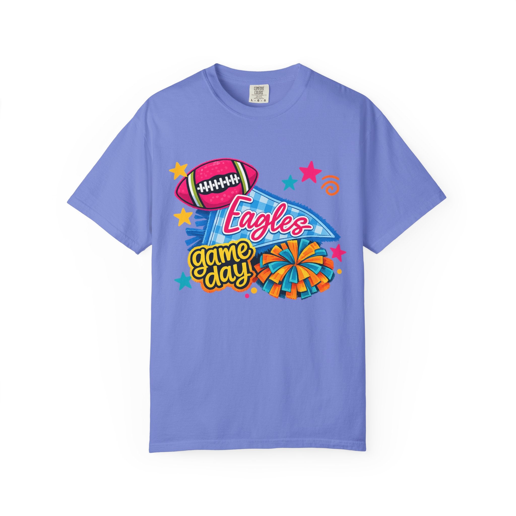 Adult Colorful Eagles Game Day T-Shirt — Football & Cheer Graphic Tee