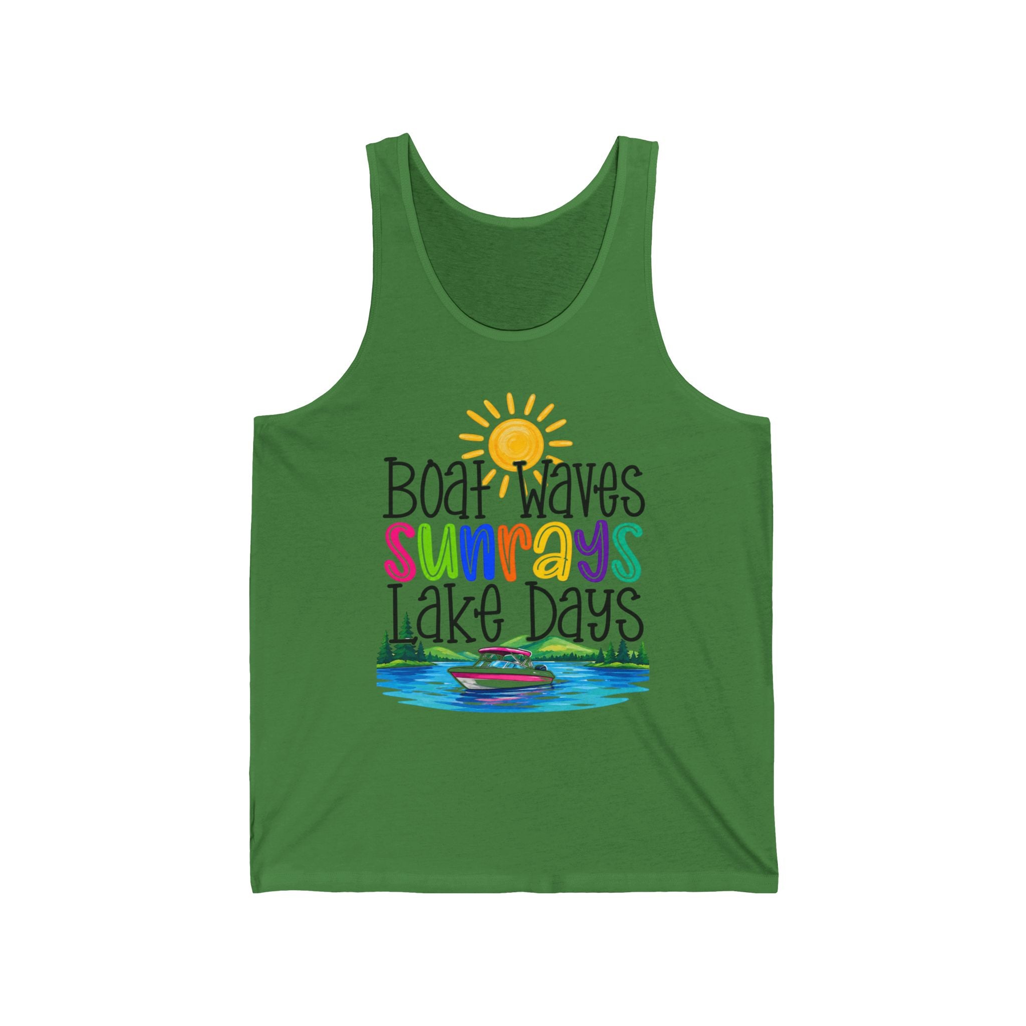 Lake Days Tank Top – Boat Waves Sunrays Lake Days – Summer Boating Shirt