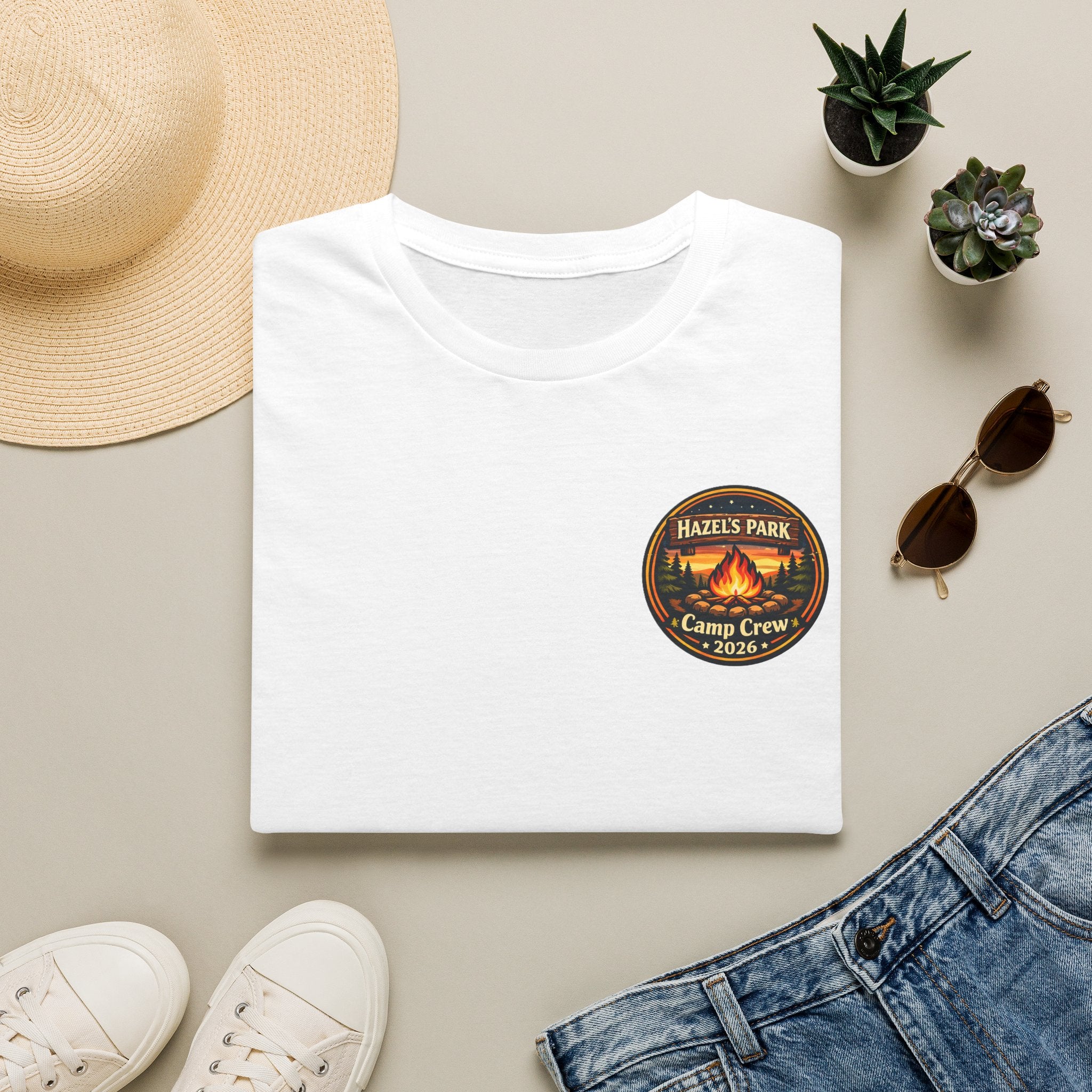 Hazel's Park Camp Crew T-Shirt | Campfire Badge 2026