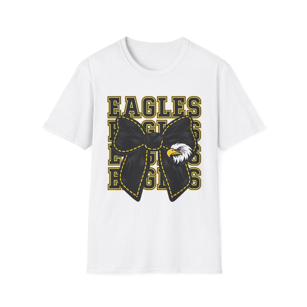 Adult Eagles Bow T‑Shirt — Vintage Mascot Graphic Tee