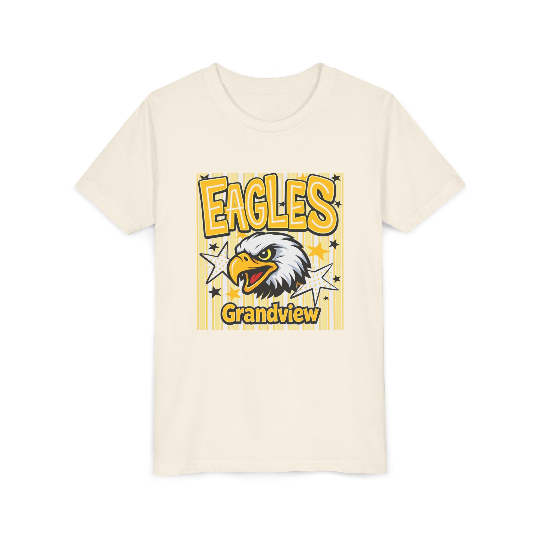 Youth Striped Eagles Grandview T-Shirt — Kids School Spirit Tee