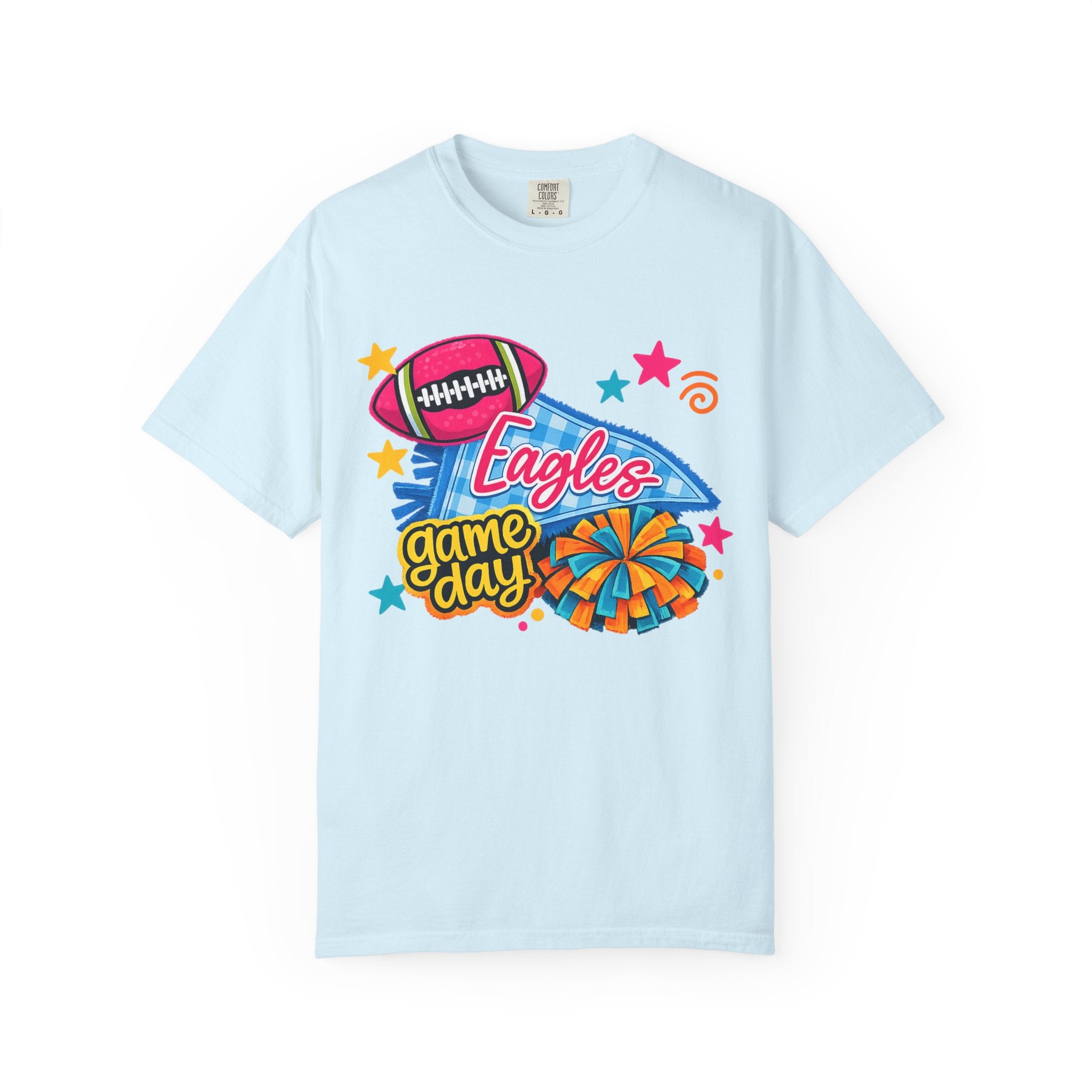 Adult Colorful Eagles Game Day T-Shirt — Football & Cheer Graphic Tee