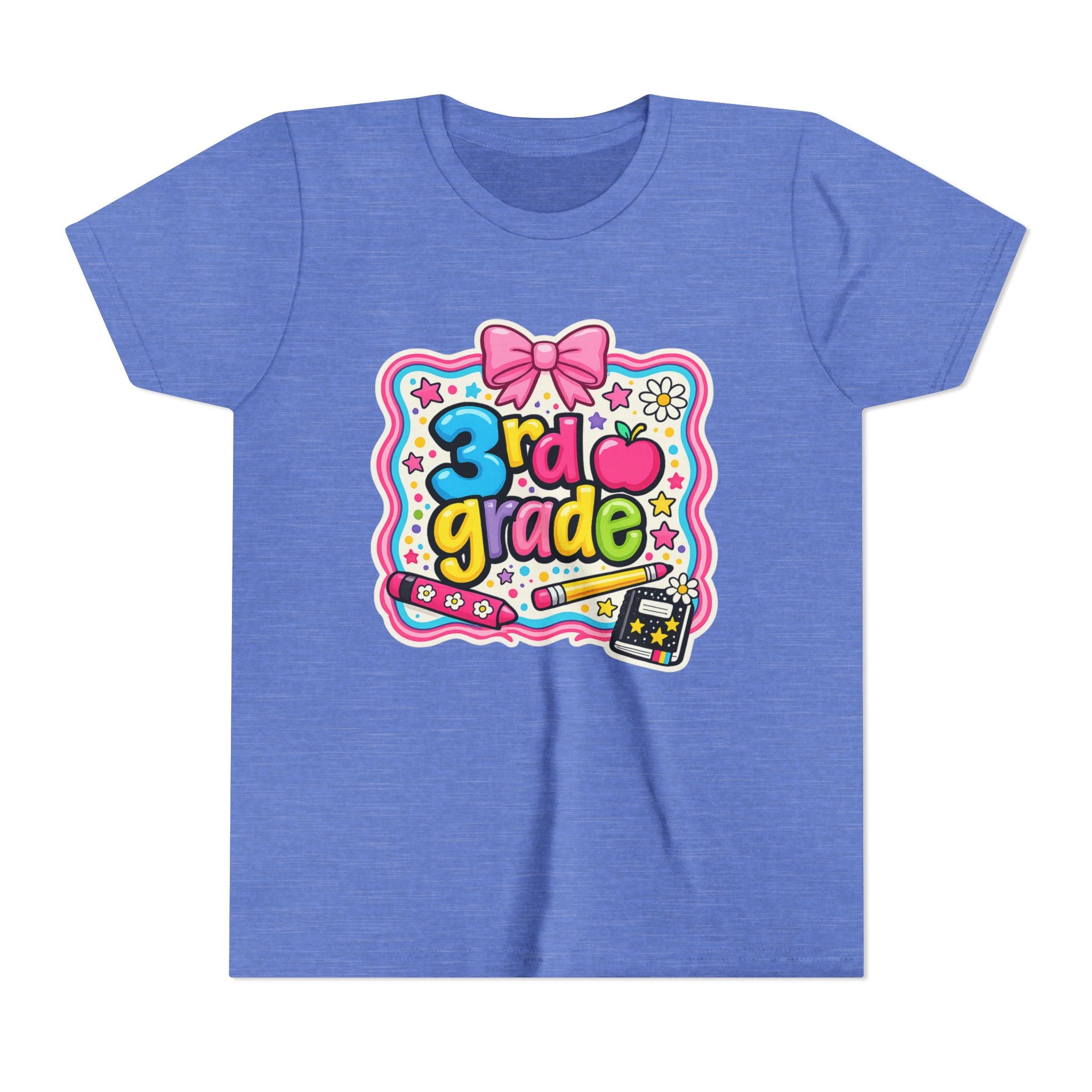 3rd Grade Cute Bow Kids Tee