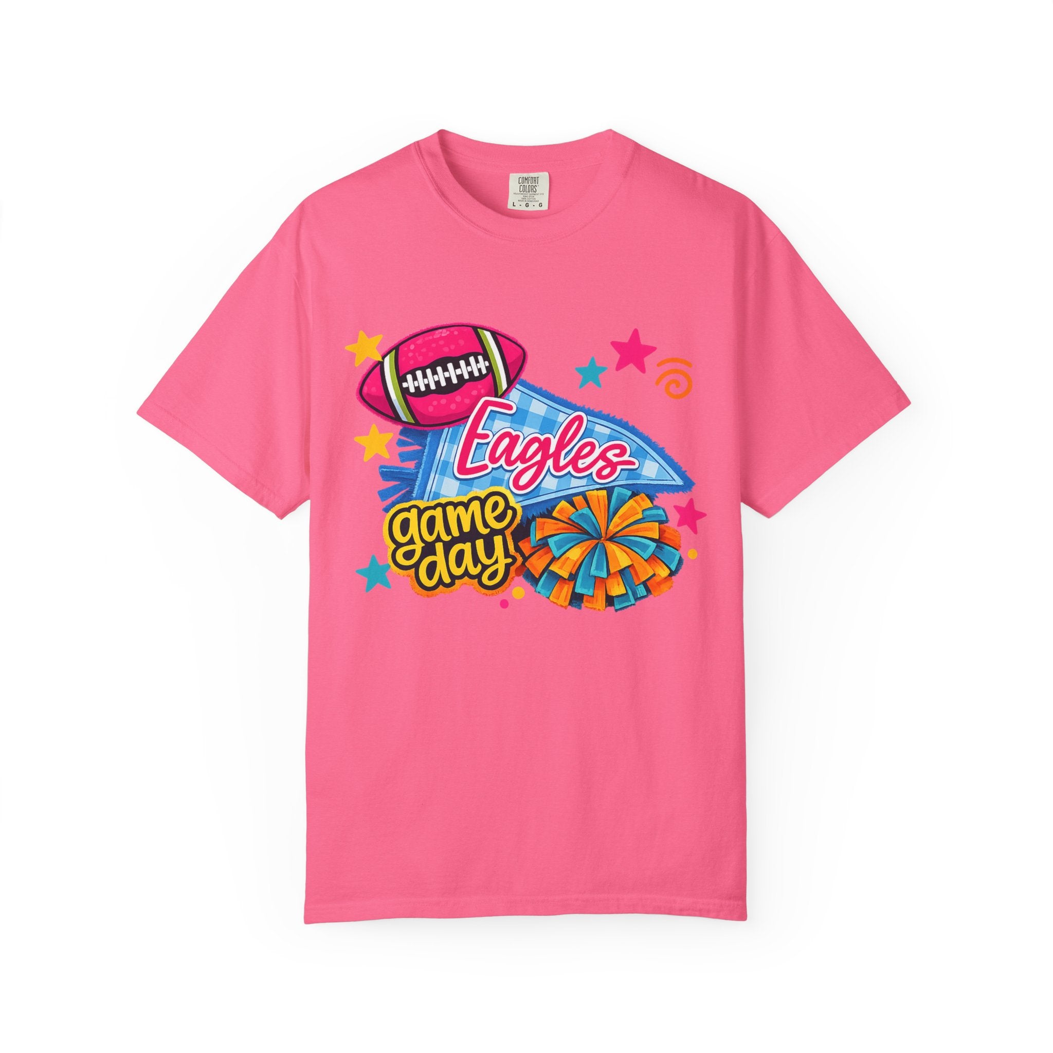 Adult Colorful Eagles Game Day T-Shirt — Football & Cheer Graphic Tee