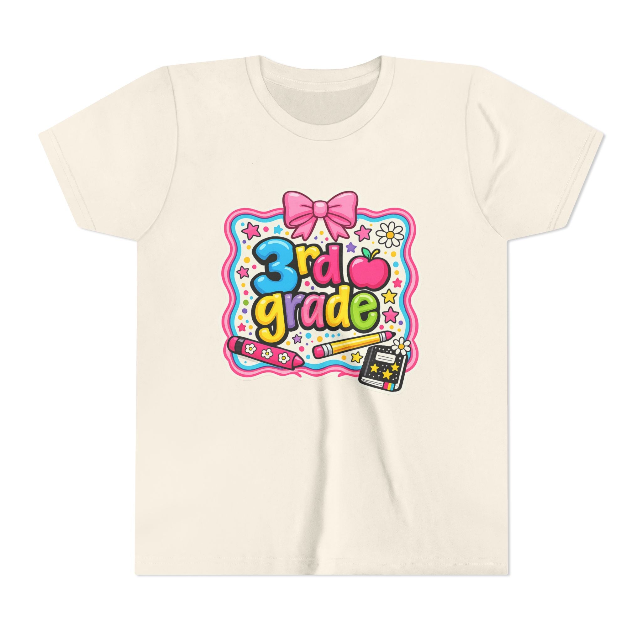 3rd Grade Cute Bow Kids Tee