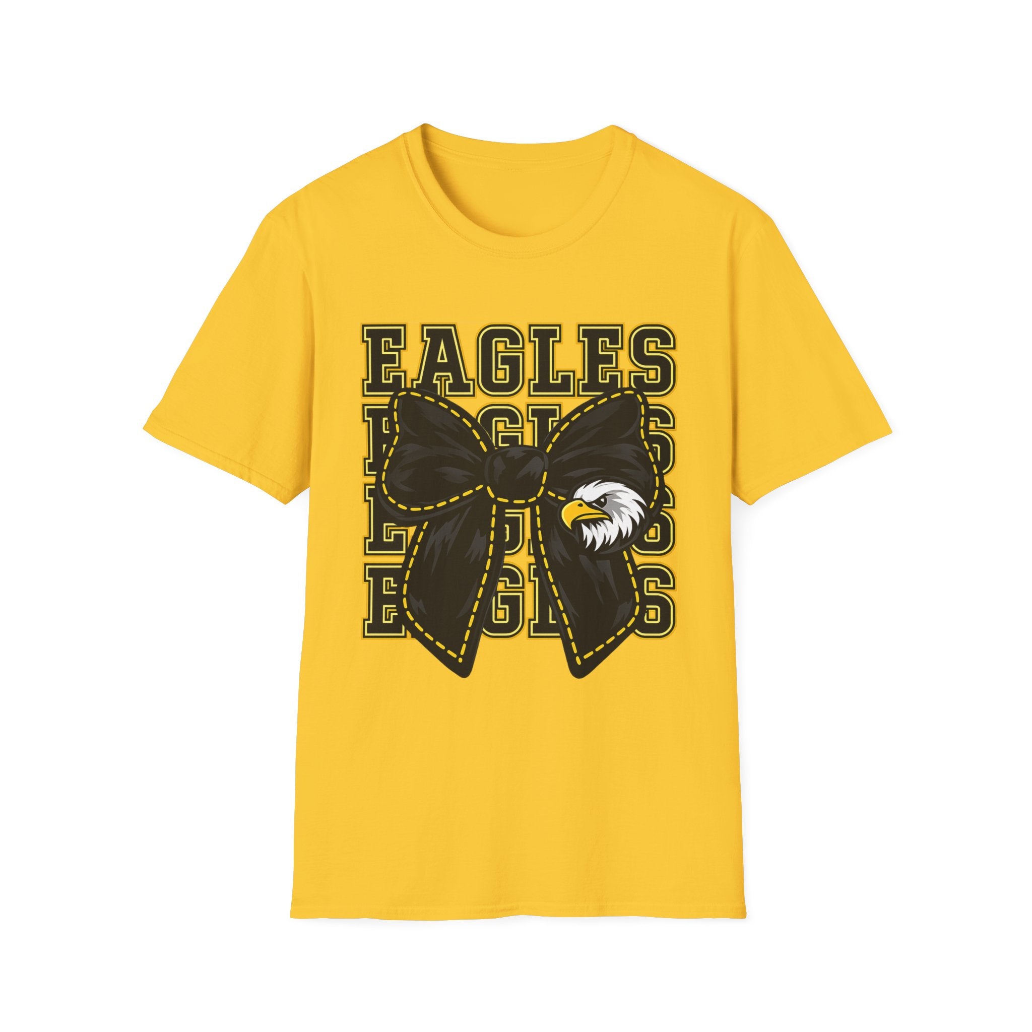 Adult Eagles Bow T‑Shirt — Vintage Mascot Graphic Tee
