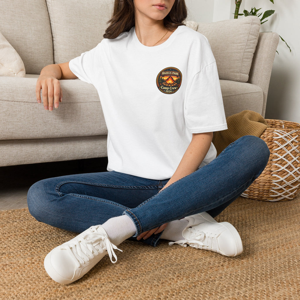 Hazel's Park Camp Crew T-Shirt | Campfire Badge 2026