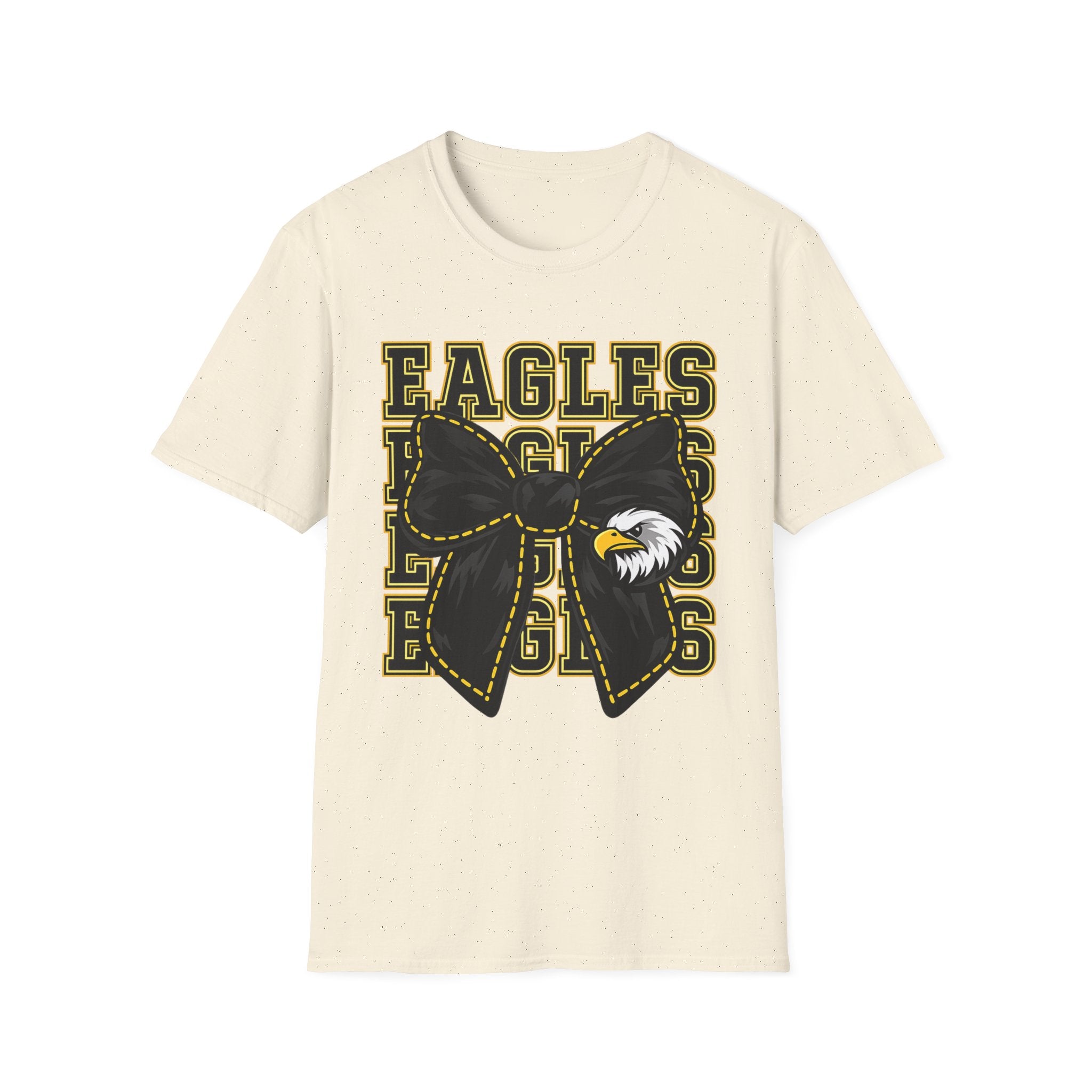 Adult Eagles Bow T‑Shirt — Vintage Mascot Graphic Tee