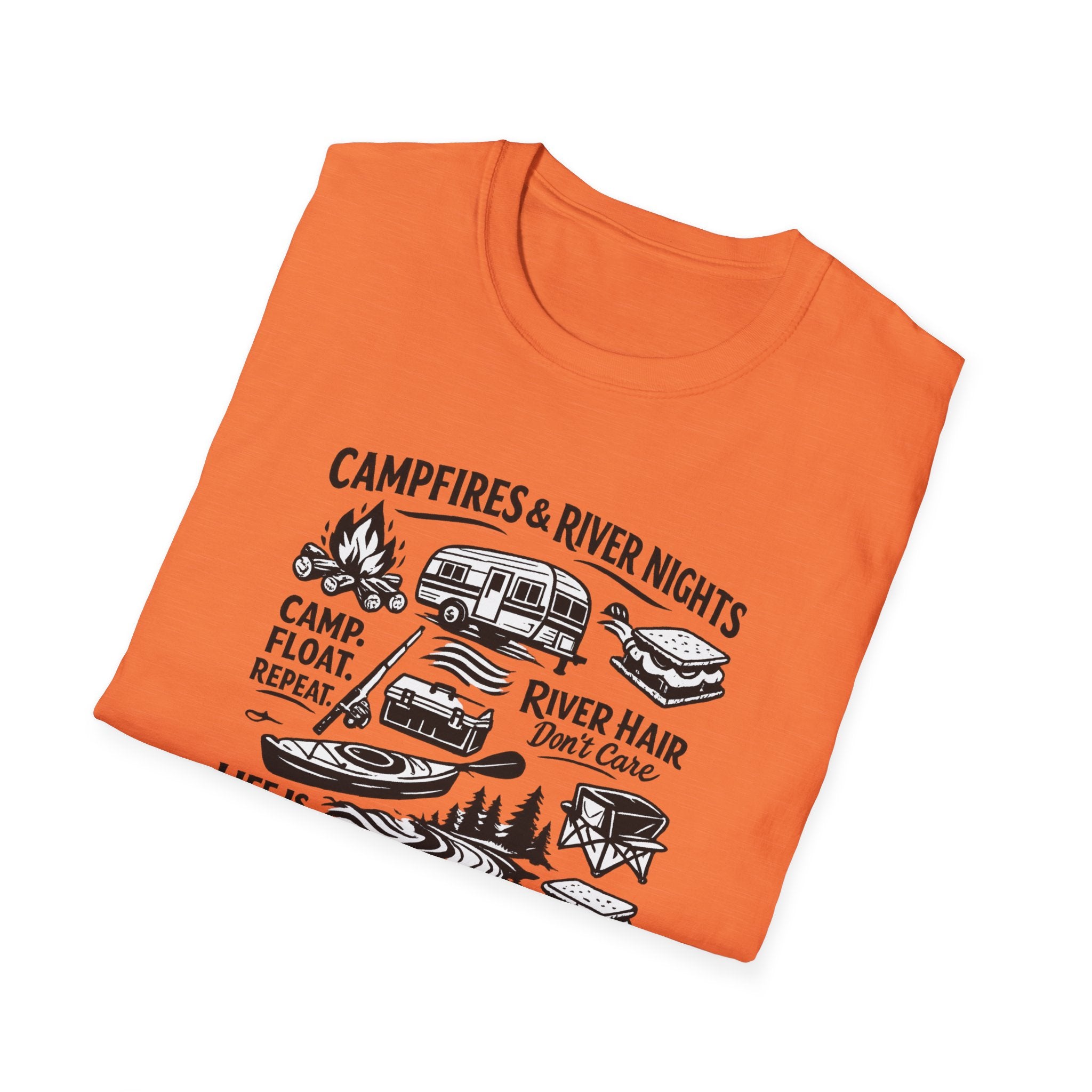 Camping on the River Shirt – Float Trip Graphic Tee – Outdoorsy Camping T‑Shirt