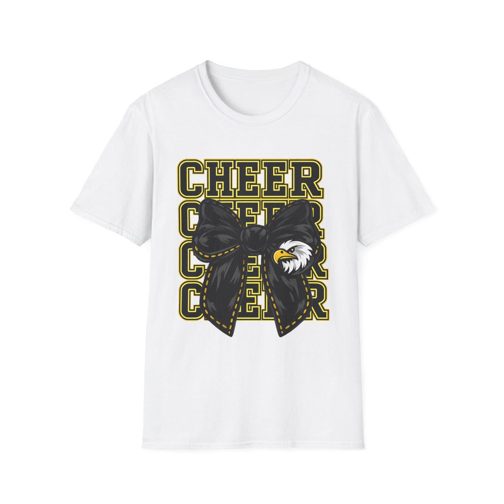 Adult Eagles CHEER Bow T‑Shirt — Vintage Mascot Graphic Tee