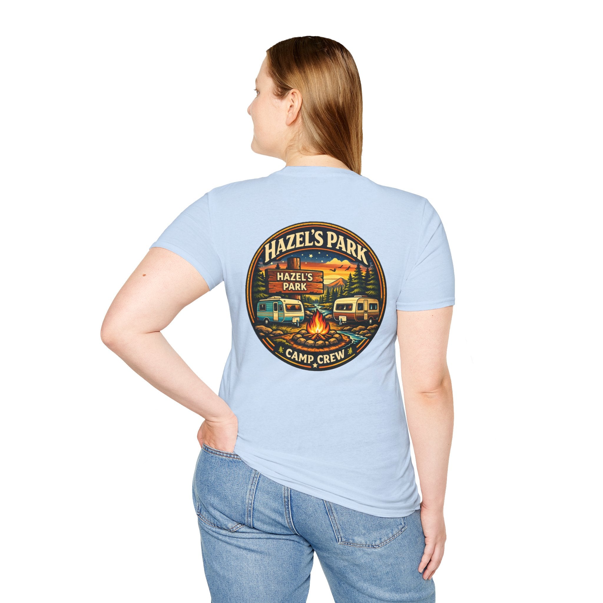 Hazel's Park Camp Crew T-Shirt | Campfire Badge 2026