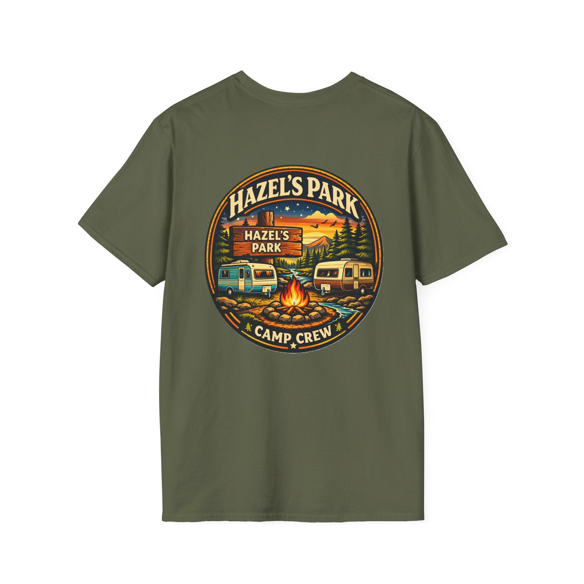 Hazel's Park Camp Crew T-Shirt | Campfire Badge 2026