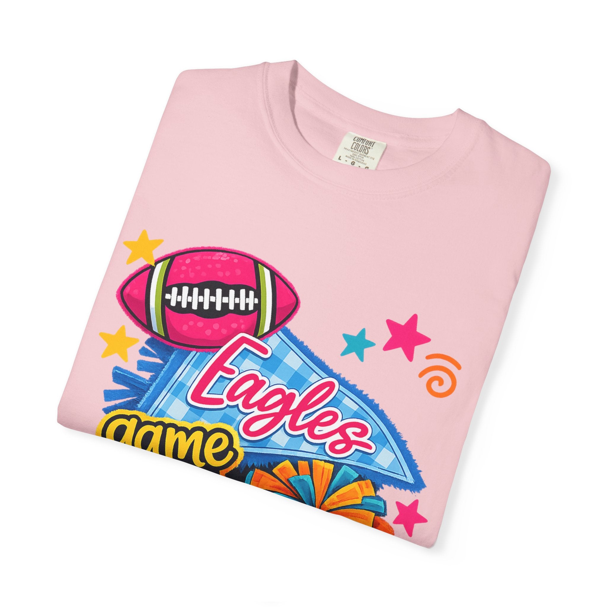 Adult Colorful Eagles Game Day T-Shirt — Football & Cheer Graphic Tee