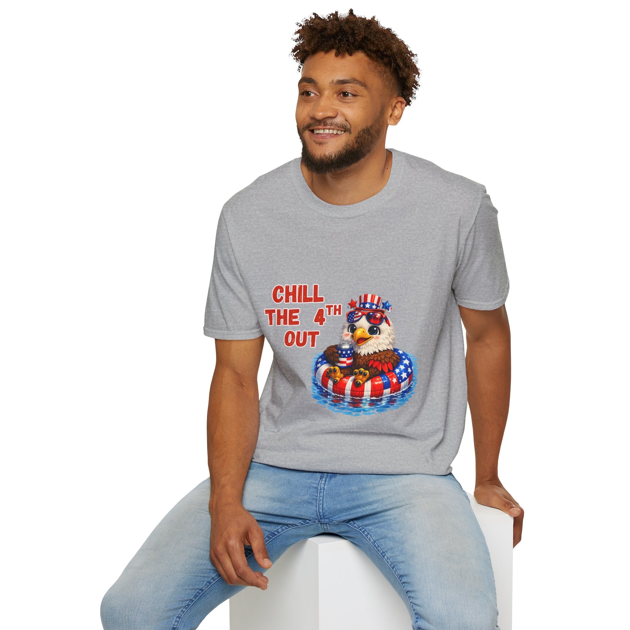 Chill the 4th Out Shirt – Funny Patriotic Eagle Tee – 4th of July Graphic T‑Shirt