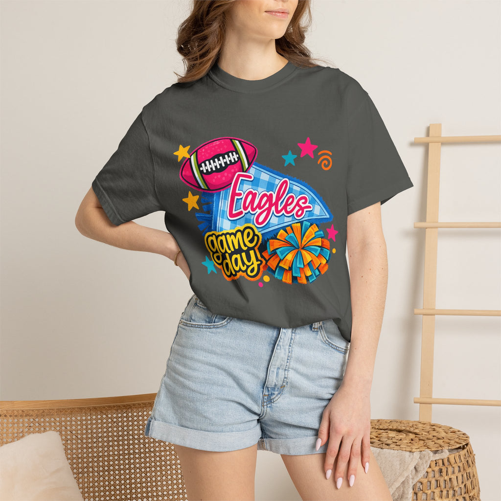 Adult Colorful Eagles Game Day T-Shirt — Football & Cheer Graphic Tee