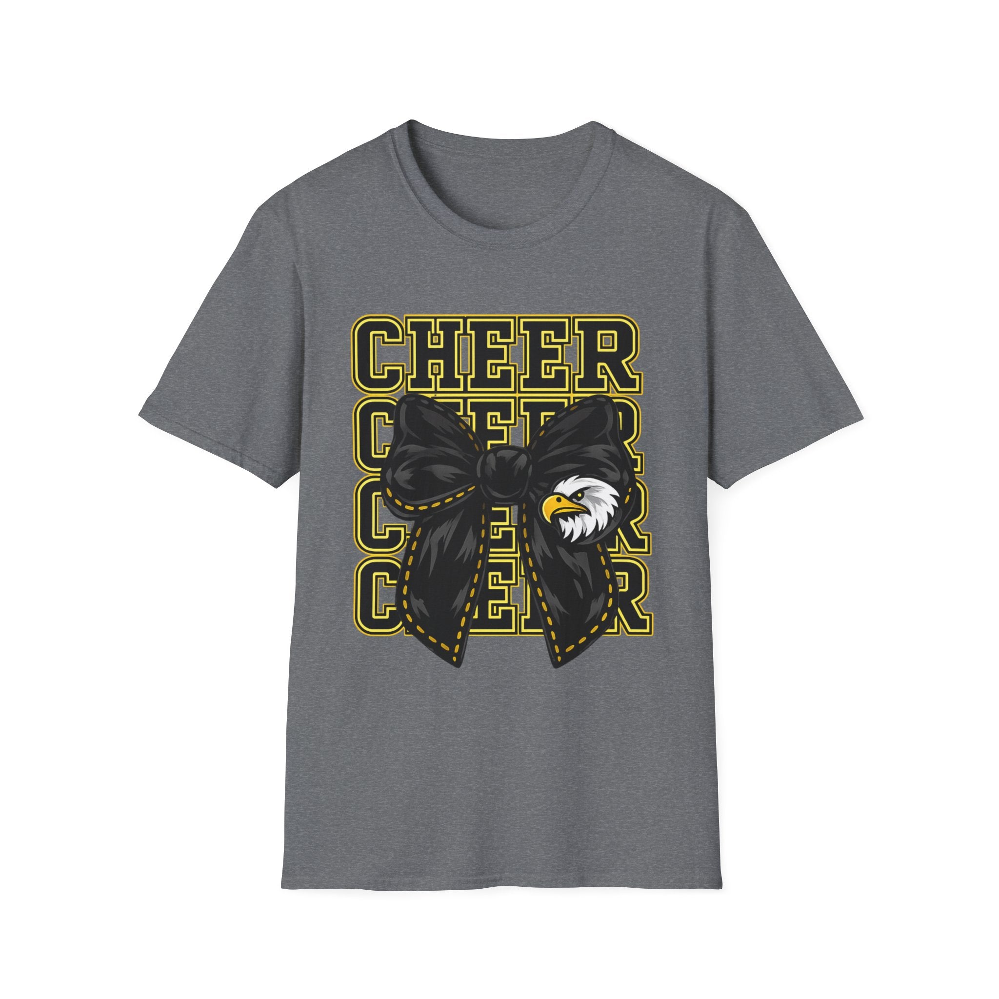 Adult Eagles CHEER Bow T‑Shirt — Vintage Mascot Graphic Tee