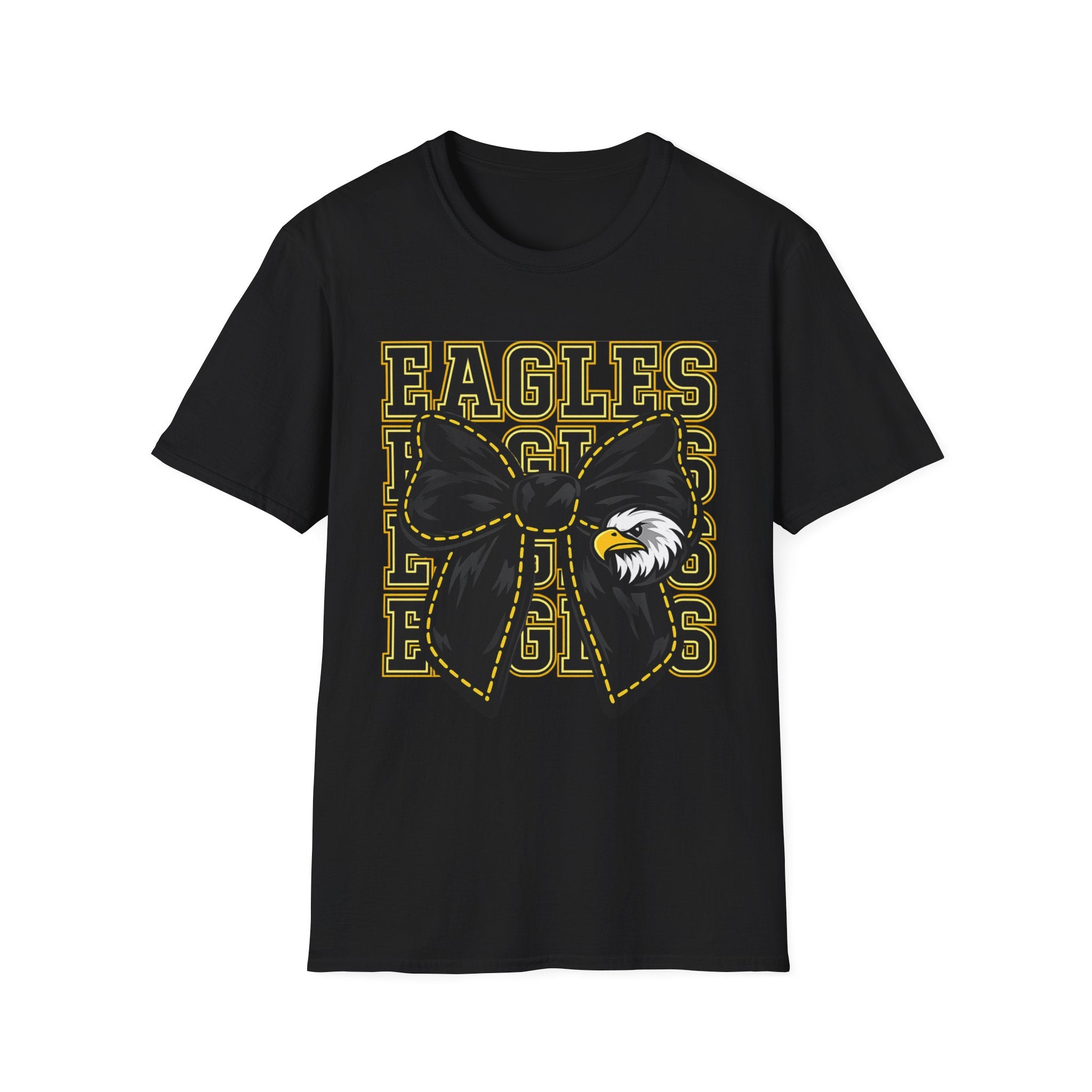 Adult Eagles Bow T‑Shirt — Vintage Mascot Graphic Tee