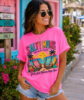 Salty Moms Beach Club T‑Shirt – Girls Just Wanna Have Sun – Tropical Summer Comfort Colors® Tee