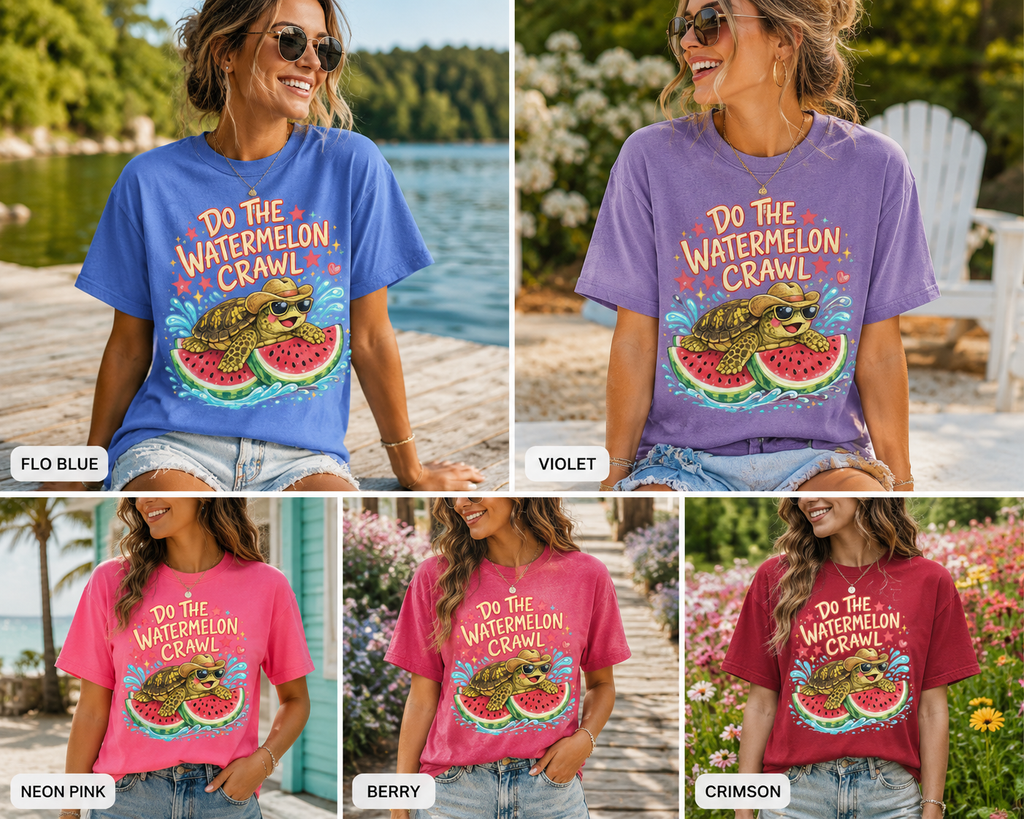 Do the Watermelon Crawl T-Shirt — Turtle on Watermelon Summer Tee