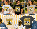 Adut Striped Eagles Grandview T-Shirt — Yellow Mascot School Spirit Tee