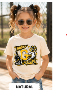 Youth Tee - 'Grandview G Eagles' Cheer Team Shirt