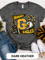 Adult Tee - 'Grandview G Eagles' Cheer Team Shirt