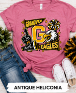 Adult Tee - 'Grandview G Eagles' Cheer Team Shirt