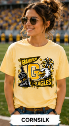 Adult Tee - 'Grandview G Eagles' Cheer Team Shirt