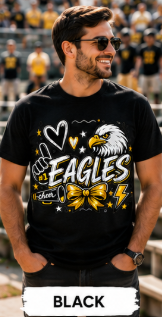 Adult Eagles Doodle Graphic T-Shirt — #1 Fan Eagle Mascot Tee