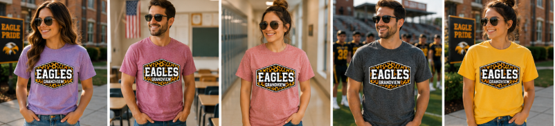 Eagles Grandview Cheetah Logo T-Shirt