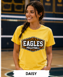 Adult Eagles Volleyball Leopard Patch T-Shirt