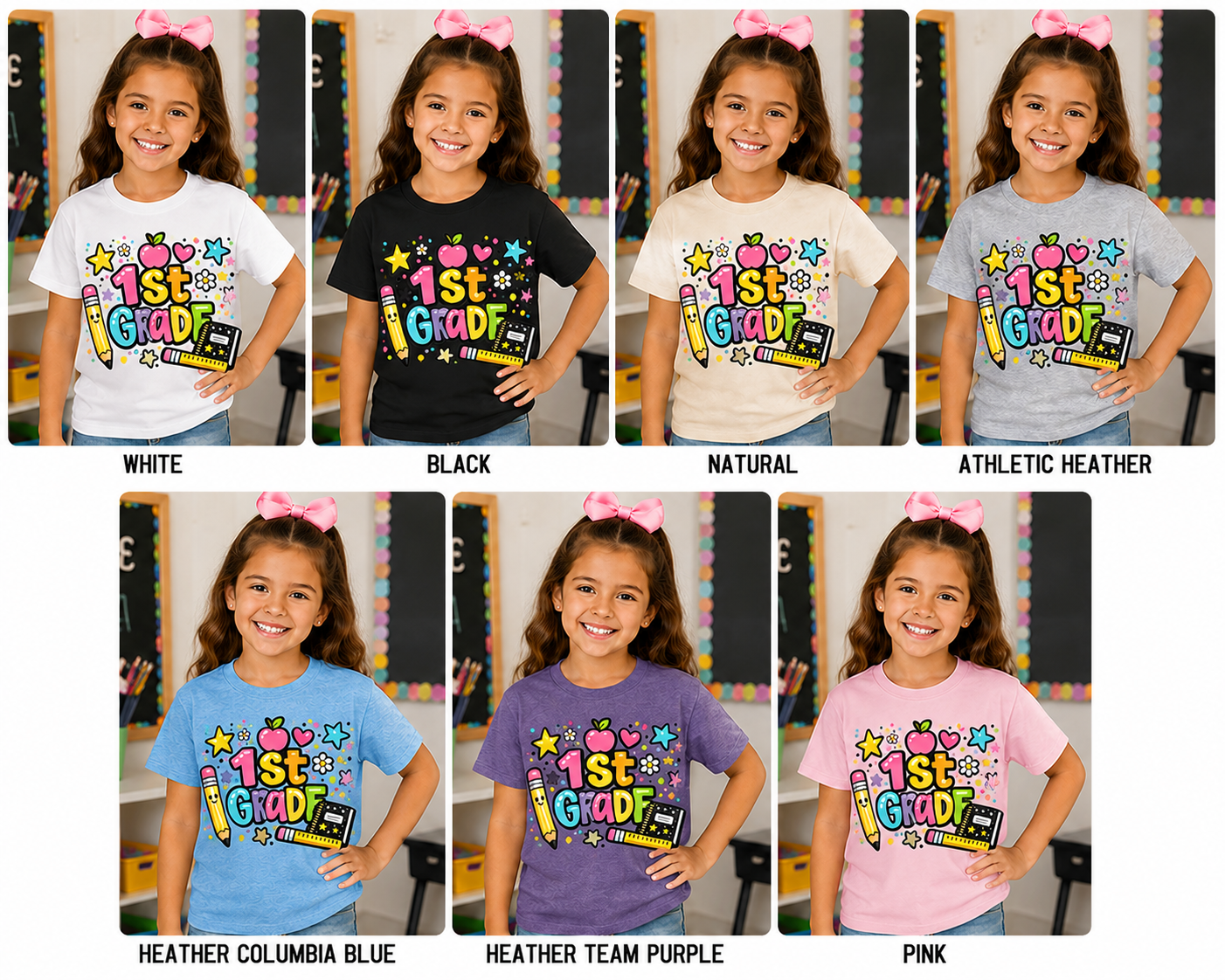 Youth 1st Grade Doodle Dot Grade Level Tee