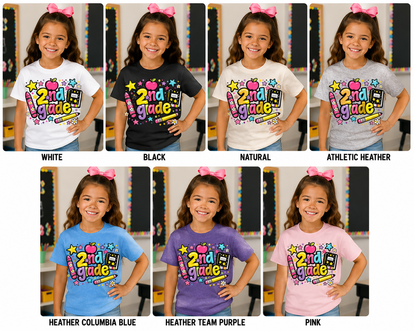 Youth 2nd Grade Doodle Dot Grade Level Tee