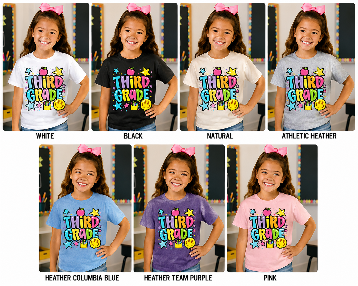 Youth 3rd Grade Doodle Dot Grade Level Tee