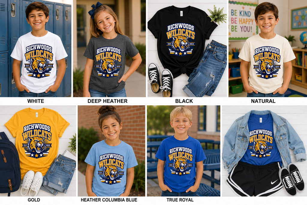 Youth Wildcat Vintage Athletic Short Sleeve Tee