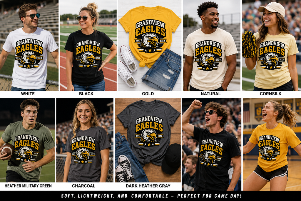 Adult Eagle Vintage School Mascot Tee