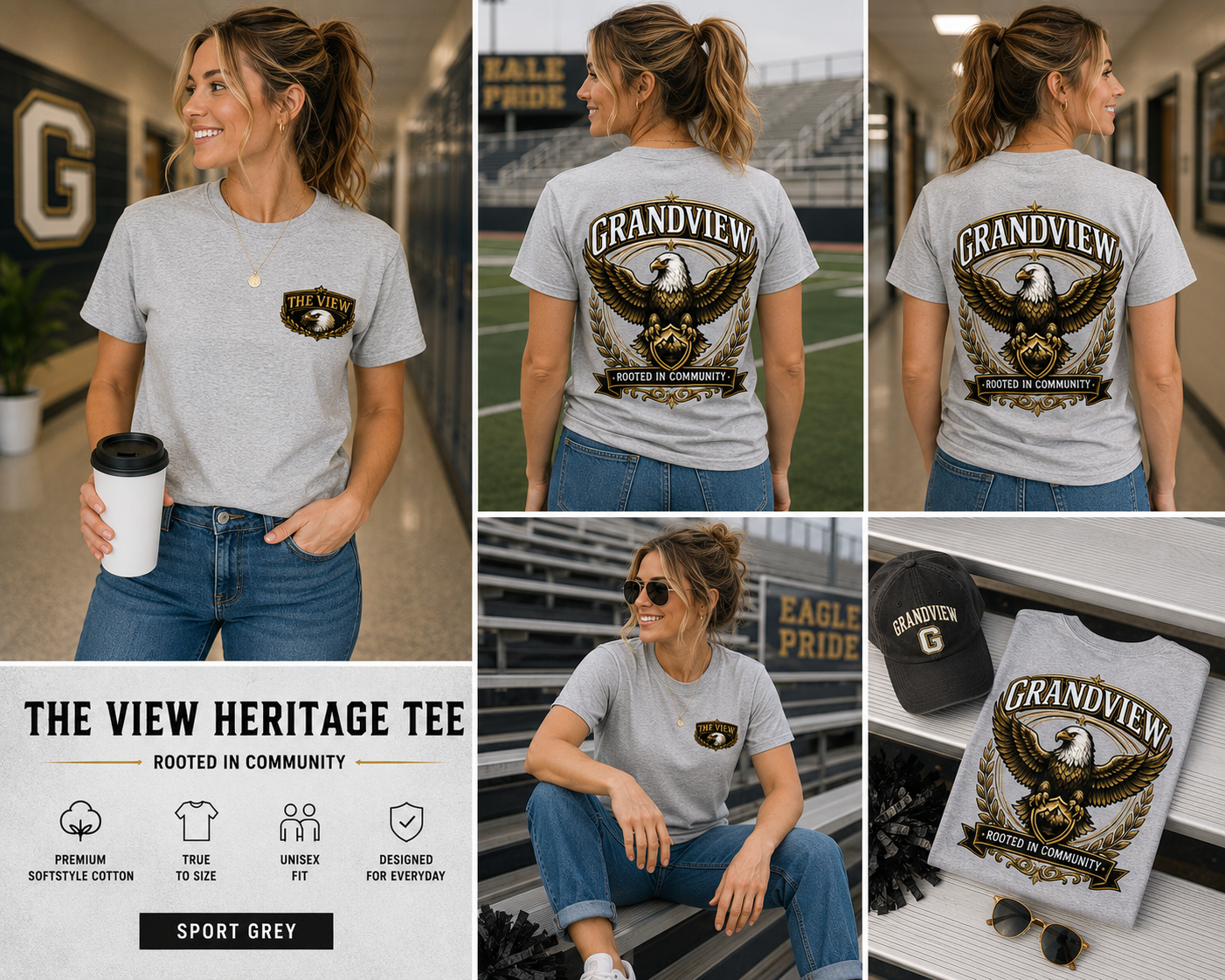 The View Heritage Tee | Grandview Eagles | Rooted in Community