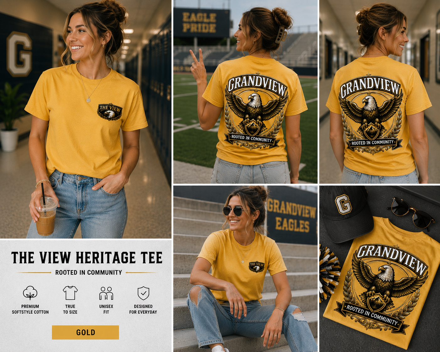 The View Heritage Tee | Grandview Eagles | Rooted in Community