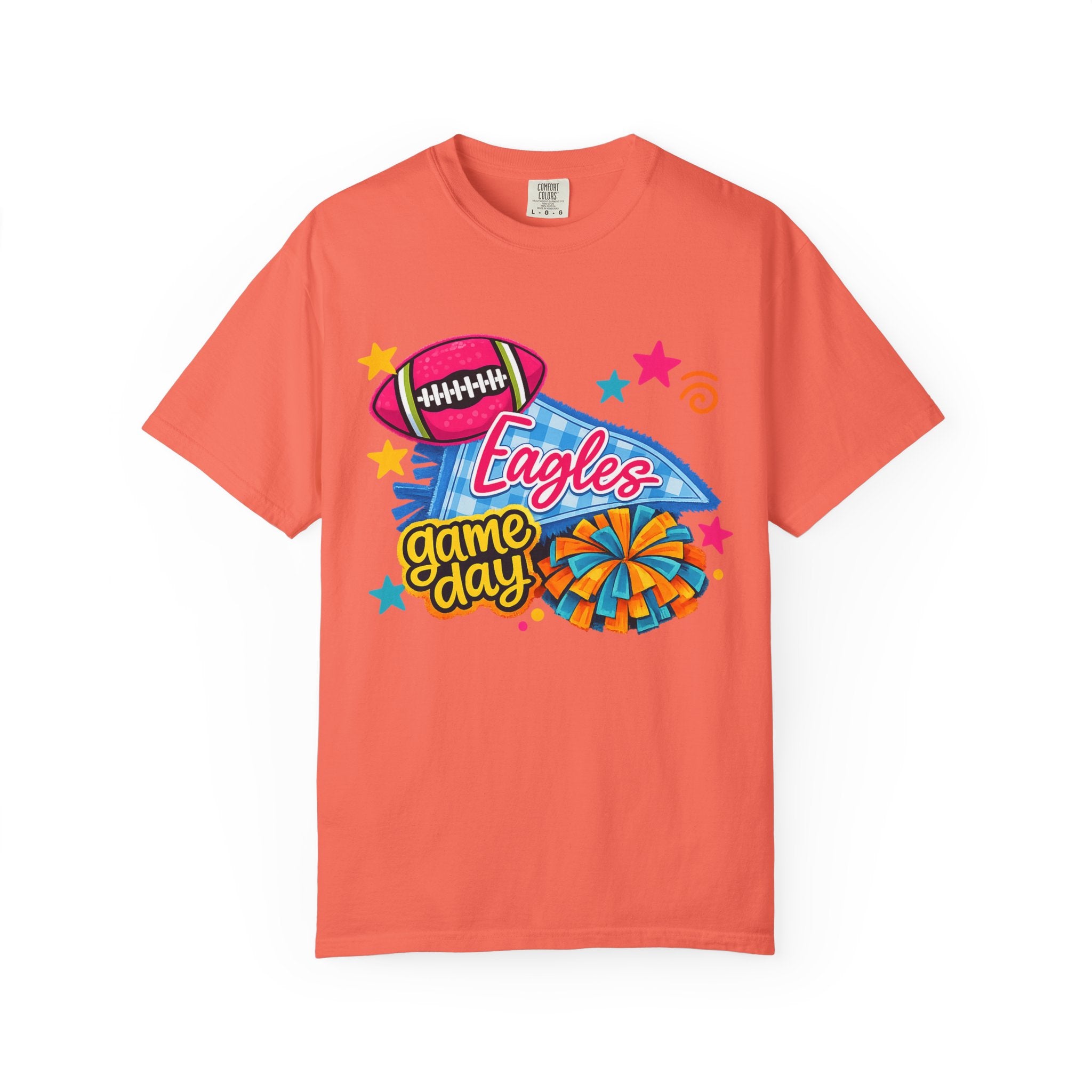 Adult Colorful Eagles Game Day T-Shirt — Football & Cheer Graphic Tee